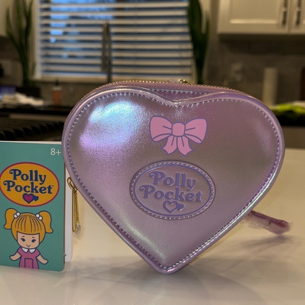 LOUNGEFLY Polly Pocket Zip Around Wallet, NWT.